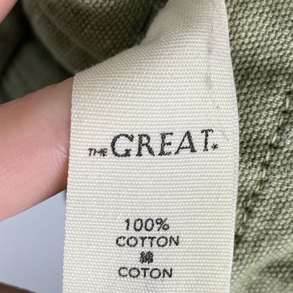 THE GREAT. sergeant army green embroidered fringe jacket - Picture 9 of 11